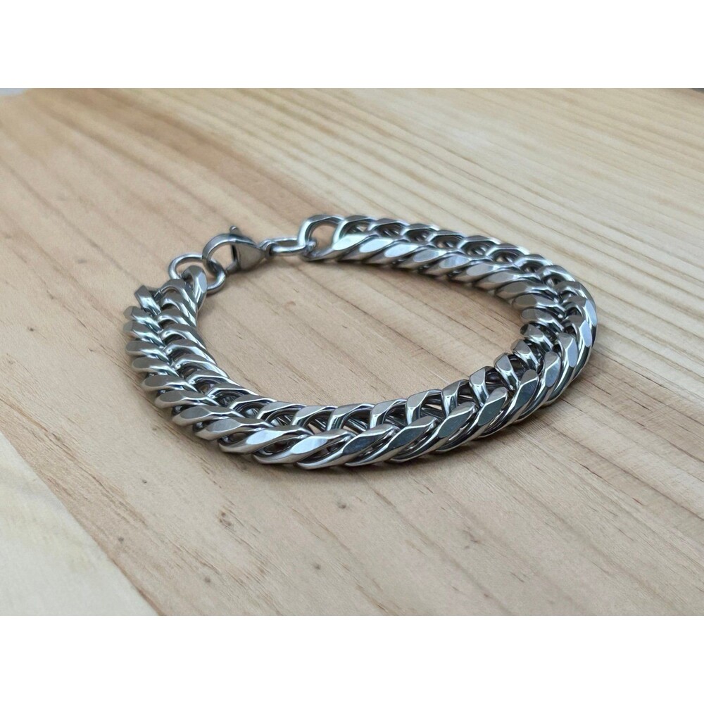 Men's Stainless Steel Cuban Link Chain Bracelet 8.0”, 12mm